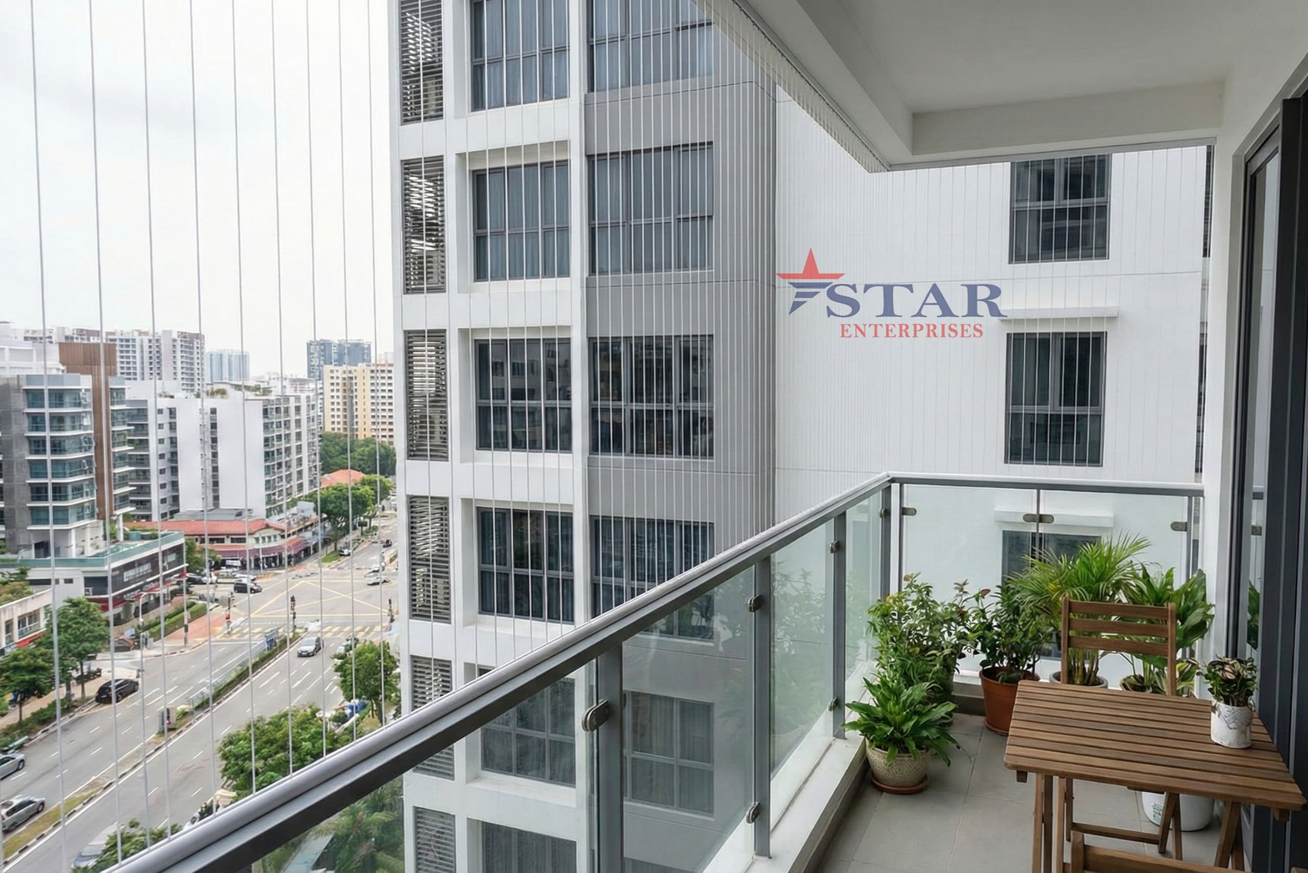 Balcony Safety Net Installation